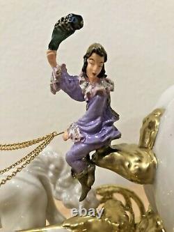 Cinderella's Magical Moment Enchanted Coach Porcelain Figure Swarovski Crystal