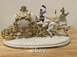 Cinderella's Magical Moment Enchanted Coach Porcelain Figure Swarovski Crystal