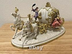 Cinderella's Magical Moment Enchanted Coach Porcelain Figure Swarovski Crystal