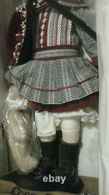 Coca Cola Girl Megan Porcelain Heirloom Doll Limited Edition The Franklin Mint