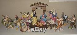Complete 13 Pc Set Franklin Mint Vatican Nativity Porcelain Sculpture Collection