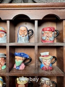 Complete 1983 Franklin Mint Miniature Character Toby Jug Collection 25 Pieces