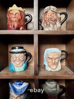 Complete 1983 Franklin Mint Miniature Character Toby Jug Collection 25 Pieces