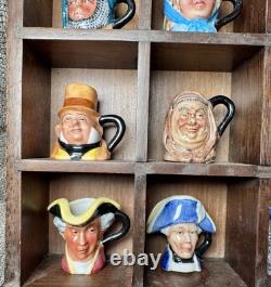 Complete 1983 Franklin Mint Miniature Character Toby Jug Collection 25 Pieces