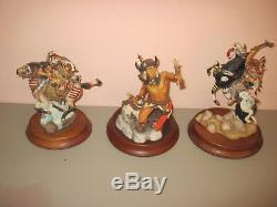 Complete 8 Pc Porcelain Franklin Mint American Indian Heritage Collection