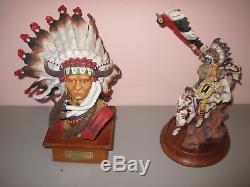 Complete 8 Pc Porcelain Franklin Mint American Indian Heritage Collection