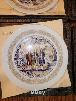 Complete Set 9 Franklin Mint MARQUES DE LAFAYETTE Limoges Plates Certificates