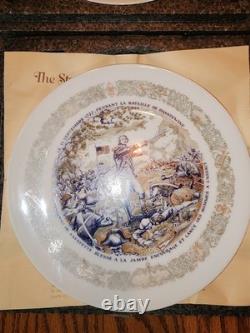 Complete Set 9 Franklin Mint MARQUES DE LAFAYETTE Limoges Plates Certificates