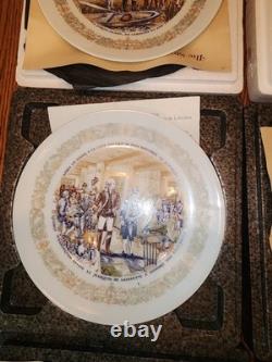 Complete Set 9 Franklin Mint MARQUES DE LAFAYETTE Limoges Plates Certificates
