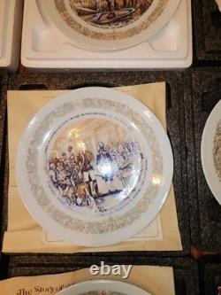 Complete Set 9 Franklin Mint MARQUES DE LAFAYETTE Limoges Plates Certificates