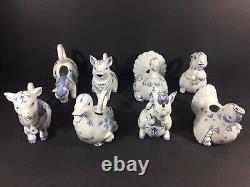 Country Friends 8 Porcelain Animal Pitchers The Franklin Mint By Hallie Greer