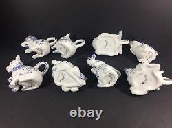 Country Friends 8 Porcelain Animal Pitchers The Franklin Mint By Hallie Greer