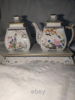 Cream and Sugar Service Franklin Mint The Birds and Flowers Of The Orient