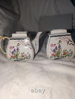 Cream and Sugar Service Franklin Mint The Birds and Flowers Of The Orient