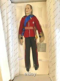 DANBURY MINT Doll PRINCE WILLIAM Bride Groom RAF Uniform IOB VINTAGE FREE SHIP
