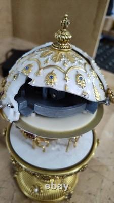 DEFECTIVE VTG Franklin Mint Faberge Egg Imperial Carousel Gold Swarovski G3D