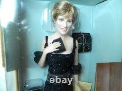 Diana Princess Of Sophistication Porcelain Doll Black Sequin Gown Franklin Mint