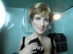 Diana Princess Of Sophistication Porcelain Doll Black Sequin Gown Franklin Mint