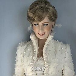 Diana, Princess of Wales Porcelain Portrait Doll, fr Franklin Mint, NRFB