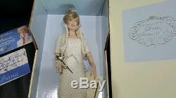 Diana Princess of Wales Portrait Porcelain Doll Franklin Mint 1998 Open Box