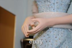 Diana, Princess of Wales doll in short blue dress by Franklin Mint