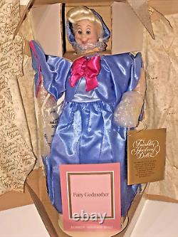 Disney Cinderella 1950 Movie Fairy Godmother Franklin Mint Porcelain Doll 1992