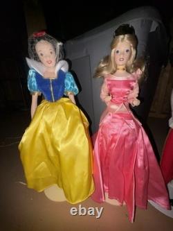Disney Princess Porcelain Doll Lot Franklin Mint Dolls