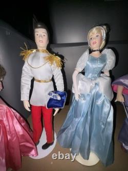 Disney Princess Porcelain Doll Lot Franklin Mint Dolls