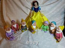 Disney Snow White Doll Porcelain Franklin Mint with the seven dwarfs