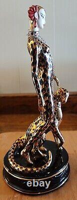ERTE House of Erté Leopard High-End Porcelain Figurine Limited Edition #B8569