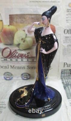 ERTE MOONLIGHT MYSTIQUE FRANKLIN MINT Art Deco Handpaint Porcelain Figurine