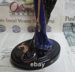 ERTE MOONLIGHT MYSTIQUE FRANKLIN MINT Art Deco Handpaint Porcelain Figurine