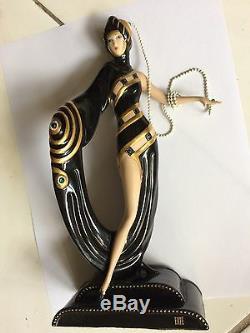 ERTE Pearls and Emeralds Porcelain Collectible Figurine