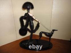 ERTE SIGNED OVAL BASE- SYMPHONY IN BLACK 19 Porcelain Figurine Franklin Mint