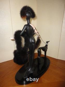 ERTE SIGNED OVAL BASE- SYMPHONY IN BLACK 19 Porcelain Figurine Franklin Mint