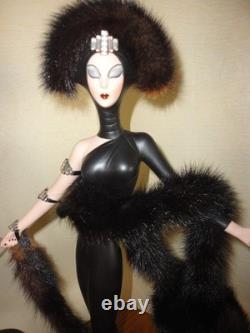 ERTE SIGNED OVAL BASE- SYMPHONY IN BLACK 19 Porcelain Figurine Franklin Mint