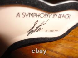ERTE SIGNED OVAL BASE- SYMPHONY IN BLACK 19 Porcelain Figurine Franklin Mint