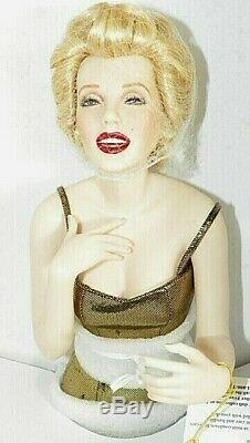 ESTATE Franklin Mint Marilyn Monroe Porcelain Doll ALWAYS MARILYN Gold Dress