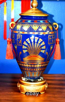 Egyptian Cat (bast) Lamp(vase By Franklin Mint C-1985)
