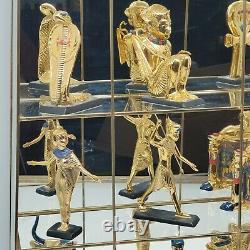 Egyptian Gold 12 Figures & Case Franklin Mint 1989 Complete King Tutankhamun