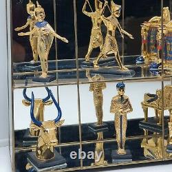 Egyptian Gold 12 Figures & Case Franklin Mint 1989 Complete King Tutankhamun