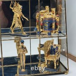 Egyptian Gold 12 Figures & Case Franklin Mint 1989 Complete King Tutankhamun