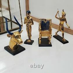 Egyptian Gold 12 Figures & Case Franklin Mint 1989 Complete King Tutankhamun