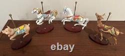 Eighteen Franklin Mint Carousel Animals