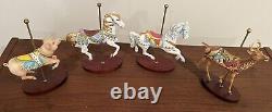 Eighteen Franklin Mint Carousel Animals