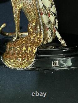 Erte Franklin Mint Ocelot Lady with Leopard Limited Edition Figurine