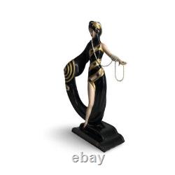 Erte Franklin Mint Pearls & Emeralds Figurine Vintage