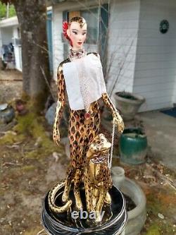 Erte LEOPARD Art Deco Limited Edition Porcelain Figurine 24K Paint