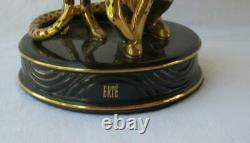 Exquisite Erte LEOPARD Art Deco Franklin Mint Limited Ed Porcelain Figurine 02