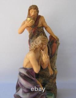 Exquisite Large Franklin Mint JESUS THE BAPTISM OF CHRIST Porcelain Statue